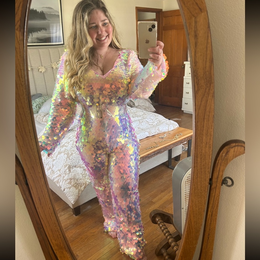 XPlusWear Sequin Jumpsuit XL